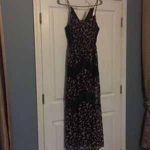 Black lace and flower maxi